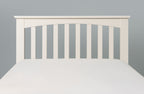 Heywood Soft White Solid Wood Guest Bed (Low Foot End) - 3ft Single - The Oak Bed Store