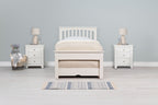 Heywood Soft White Solid Wood Guest Bed (Low Foot End) - 3ft Single - The Oak Bed Store
