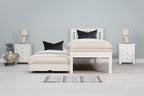 Heywood Soft White Solid Wood Guest Bed (Low Foot End) - 3ft Single - The Oak Bed Store