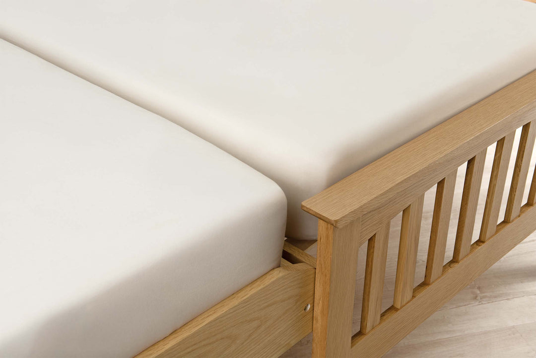 Heywood Solid Natural Oak Guest Bed - 3ft Single - The Oak Bed Store