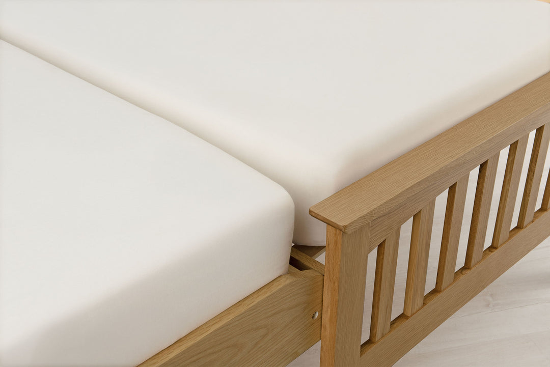 Heywood Solid Natural Oak Guest Bed - 3ft Single - The Oak Bed Store