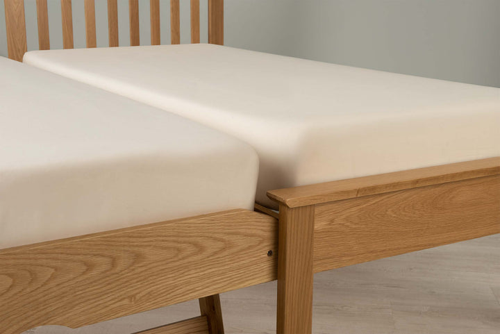 Heywood Solid Natural Oak Guest Bed (Low Foot End) - 3ft Single - The Oak Bed Store