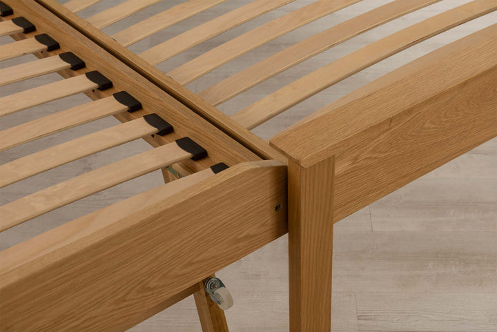 Heywood Solid Natural Oak Guest Bed (Low Foot End) - 3ft Single - The Oak Bed Store