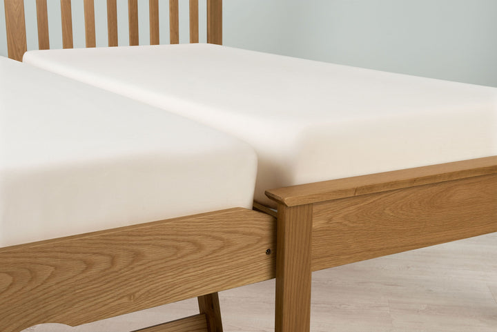 Heywood Solid Natural Oak Guest Bed (Low Foot End) - 3ft Single - The Oak Bed Store