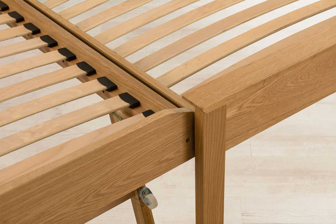 Heywood Solid Natural Oak Guest Bed (Low Foot End) - 3ft Single - The Oak Bed Store