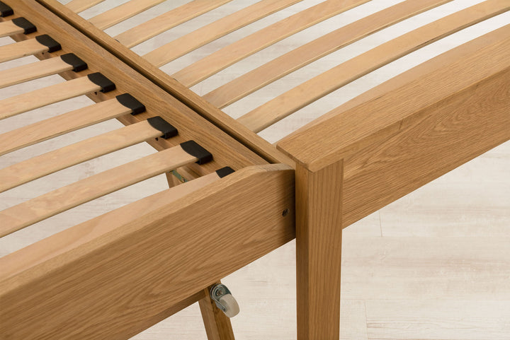 Heywood Solid Natural Oak Guest Bed (Low Foot End) - 3ft Single - The Oak Bed Store