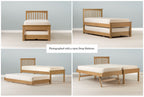 Heywood Solid Natural Oak Guest Bed (Low Foot End) - 3ft Single - The Oak Bed Store