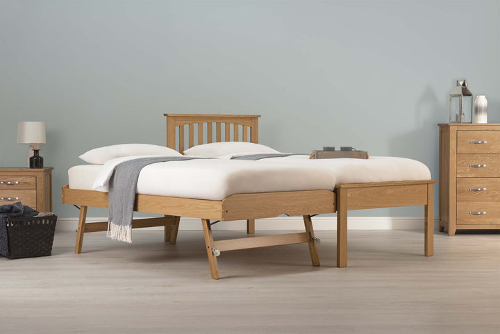 Heywood Solid Natural Oak Guest Bed (Low Foot End) - 3ft Single - The Oak Bed Store