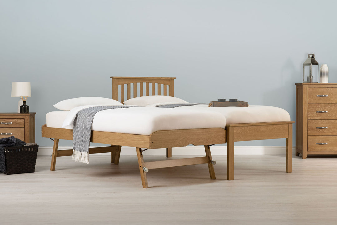 Heywood Solid Natural Oak Guest Bed (Low Foot End) - 3ft Single - The Oak Bed Store