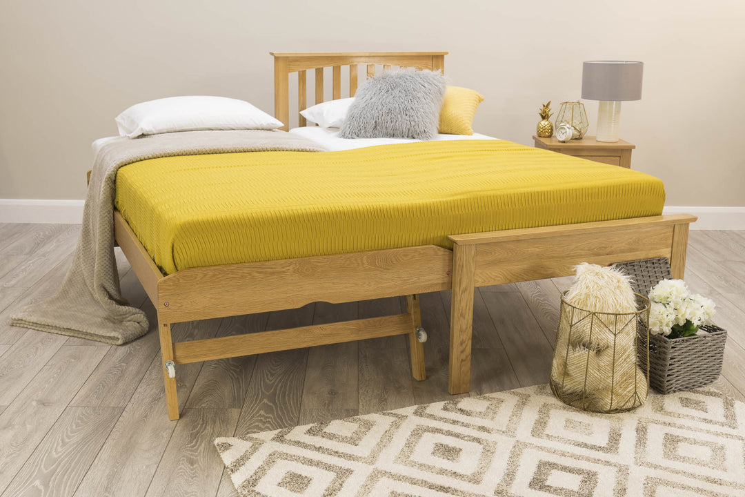 Heywood Solid Natural Oak Guest Bed (Low Foot End) - 3ft Single - B GRADE - The Oak Bed Store