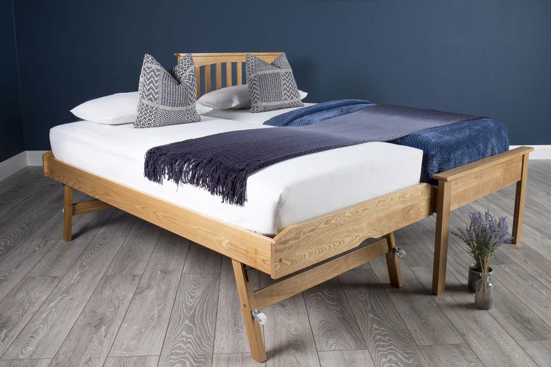 Heywood Solid Natural Oak Guest Bed (Low Foot End) - 3ft Single - B GRADE - The Oak Bed Store