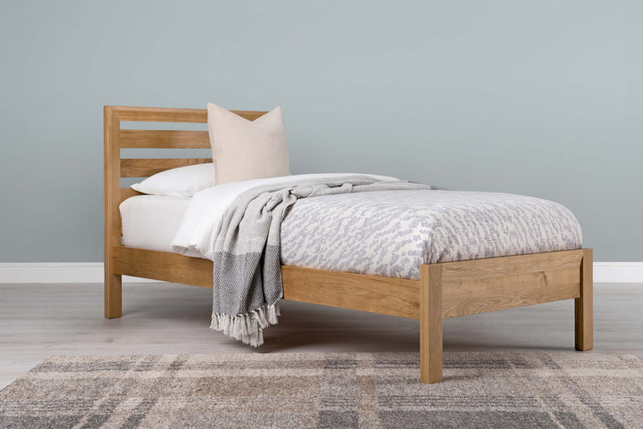 Kensington Solid Natural Oak Bed Frame - 3ft Single - The Oak Bed Store