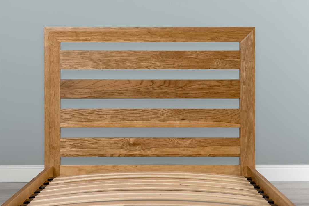 Kensington Solid Natural Oak Bed Frame - 3ft Single - The Oak Bed Store