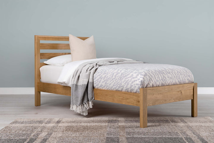 Kensington Solid Natural Oak Bed Frame - 3ft Single - The Oak Bed Store