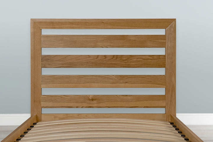 Kensington Solid Natural Oak Bed Frame - 3ft Single - The Oak Bed Store