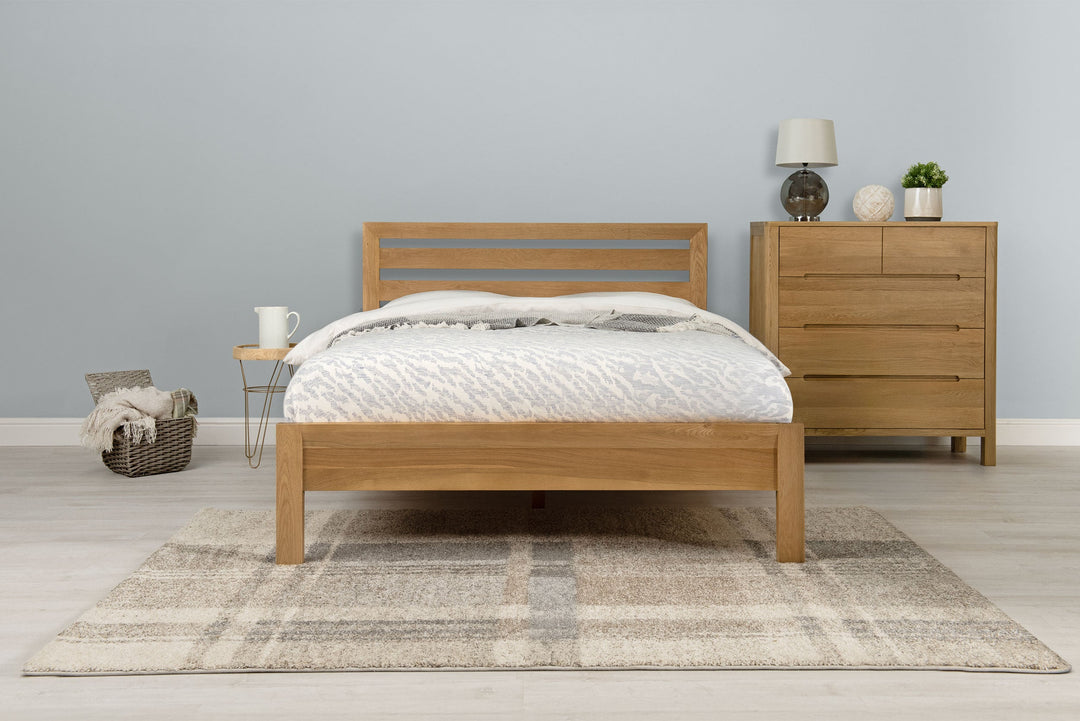 Kensington Solid Natural Oak Bed Frame - 4ft Small Double - The Oak Bed Store
