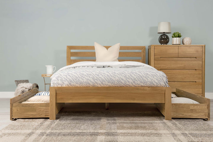 Kensington Solid Natural Oak Bed Frame - 4ft6 Double - The Oak Bed Store