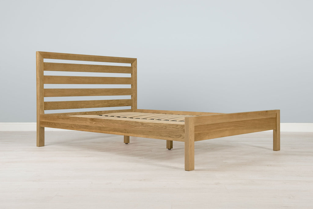Kensington Solid Natural Oak Bed Frame - 4ft6 Double - The Oak Bed Store