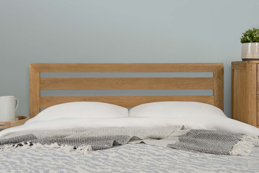 Kensington Solid Natural Oak Bed Frame - 4ft6 Double - The Oak Bed Store