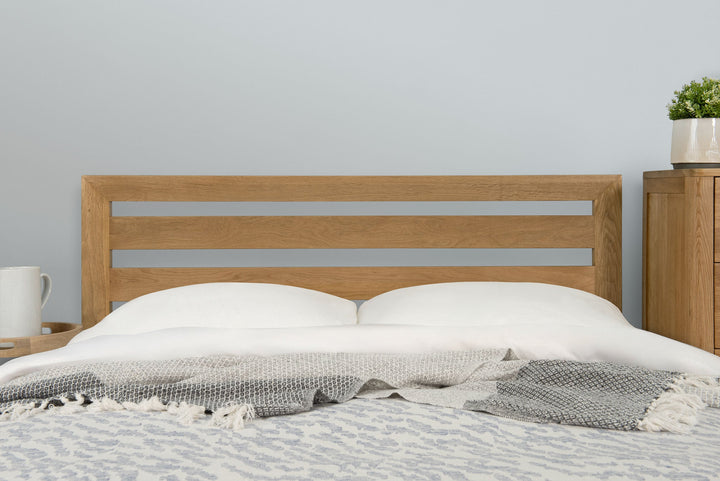 Kensington Solid Natural Oak Bed Frame - 4ft6 Double - The Oak Bed Store