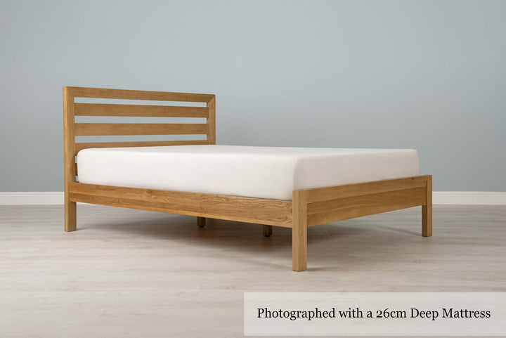 Kensington Solid Natural Oak Bed Frame - 4ft6 Double - The Oak Bed Store