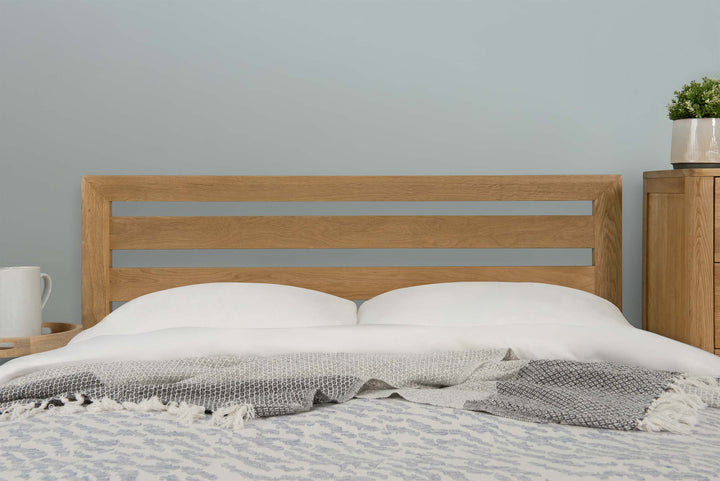 Kensington Solid Natural Oak Bed Frame - 5ft King Size - The Oak Bed Store