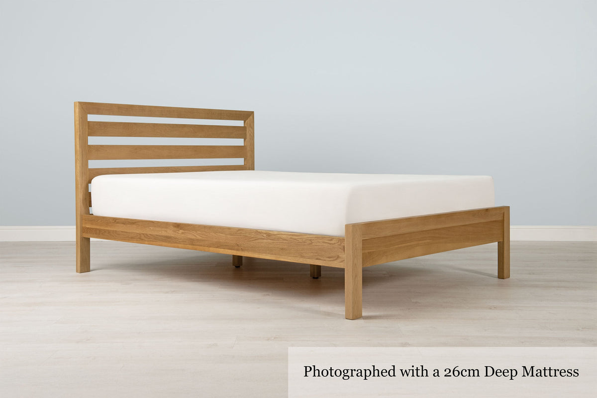 Kensington Solid Natural Oak Bed Frame - 6ft Super King - The Oak Bed Store