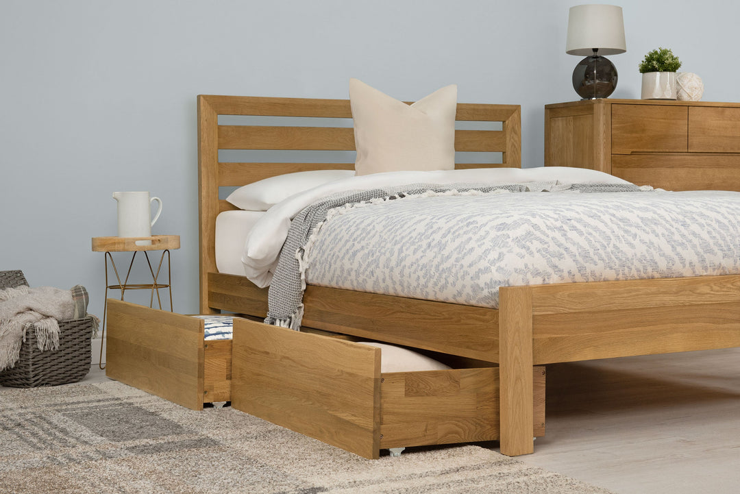 Kensington Solid Natural Oak Bed Frame - 6ft Super King - The Oak Bed Store