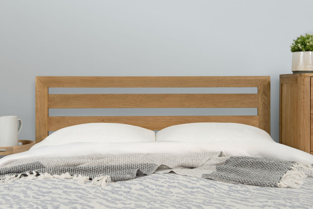 Kensington Solid Natural Oak Bed Frame - 6ft Super King - The Oak Bed Store