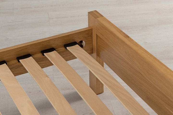 Kensington Solid Natural Oak Bed Frame - 6ft Super King - The Oak Bed Store