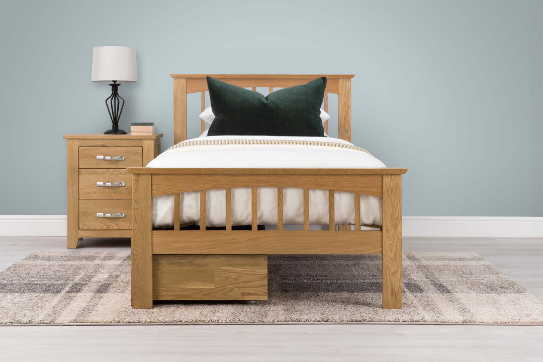 Large Natural Oak Under Bed Drawer - B GRADE (Set of 2) - The Oak Bed Store