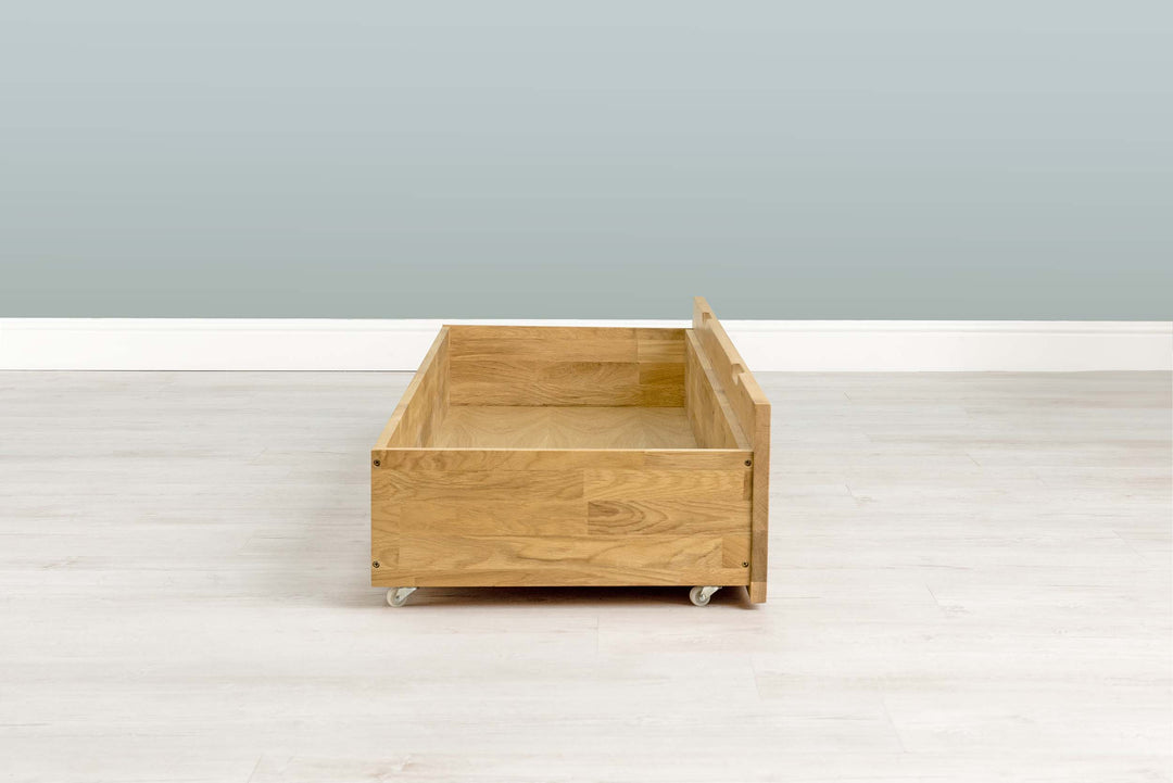 Large Natural Oak Under Bed Drawer - B GRADE (Set of 2) - The Oak Bed Store