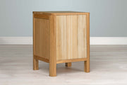 Natural Oak 2+1 Drawer Bedside Table - Style 1 - The Oak Bed Store