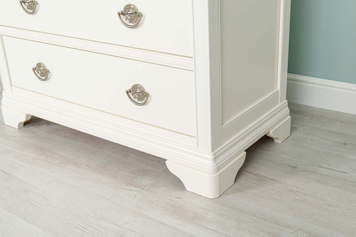 Paris Soft White 2 Over 4 Drawer Chest of Drawers - B GRADE - The Oak Bed Store