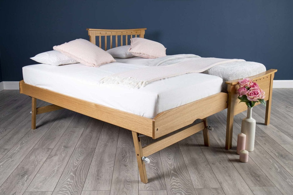 Portman Solid Natural Oak Guest Bed - 3ft Single - B GRADE - The Oak Bed Store