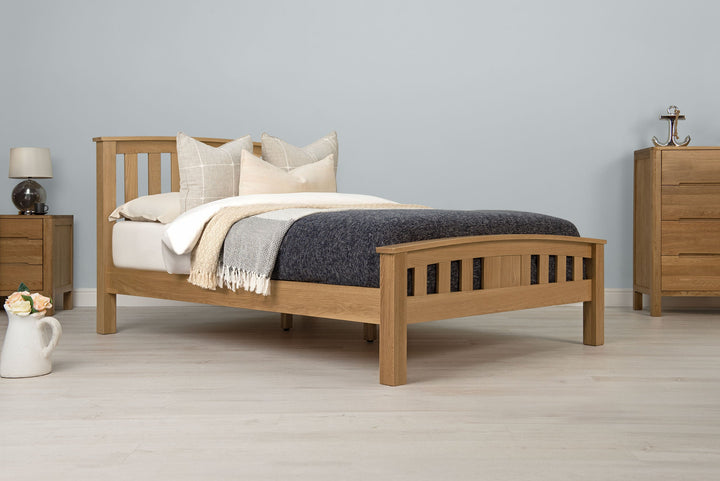Royal Ascot Solid Natural Oak Bed Frame - 4ft Small Double - The Oak Bed Store