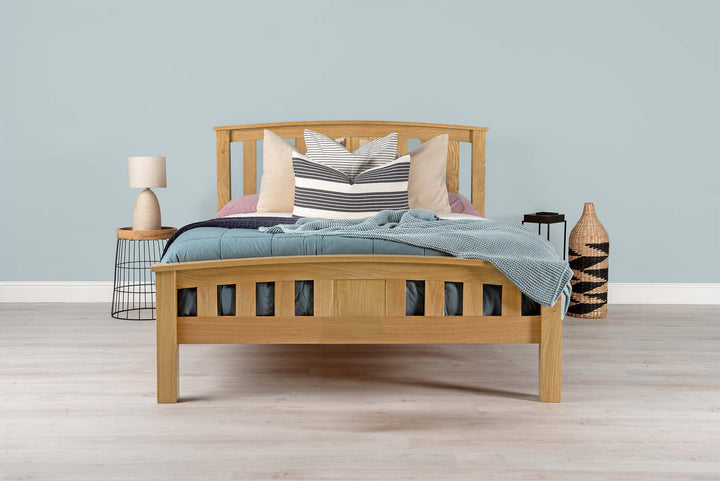 Royal Ascot Solid Natural Oak Bed Frame - 4ft Small Double - The Oak Bed Store