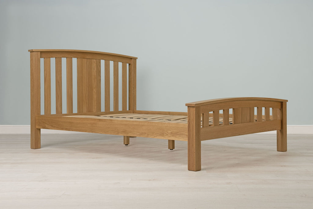 Royal Ascot Solid Natural Oak Bed Frame - 4ft6 Double - The Oak Bed Store