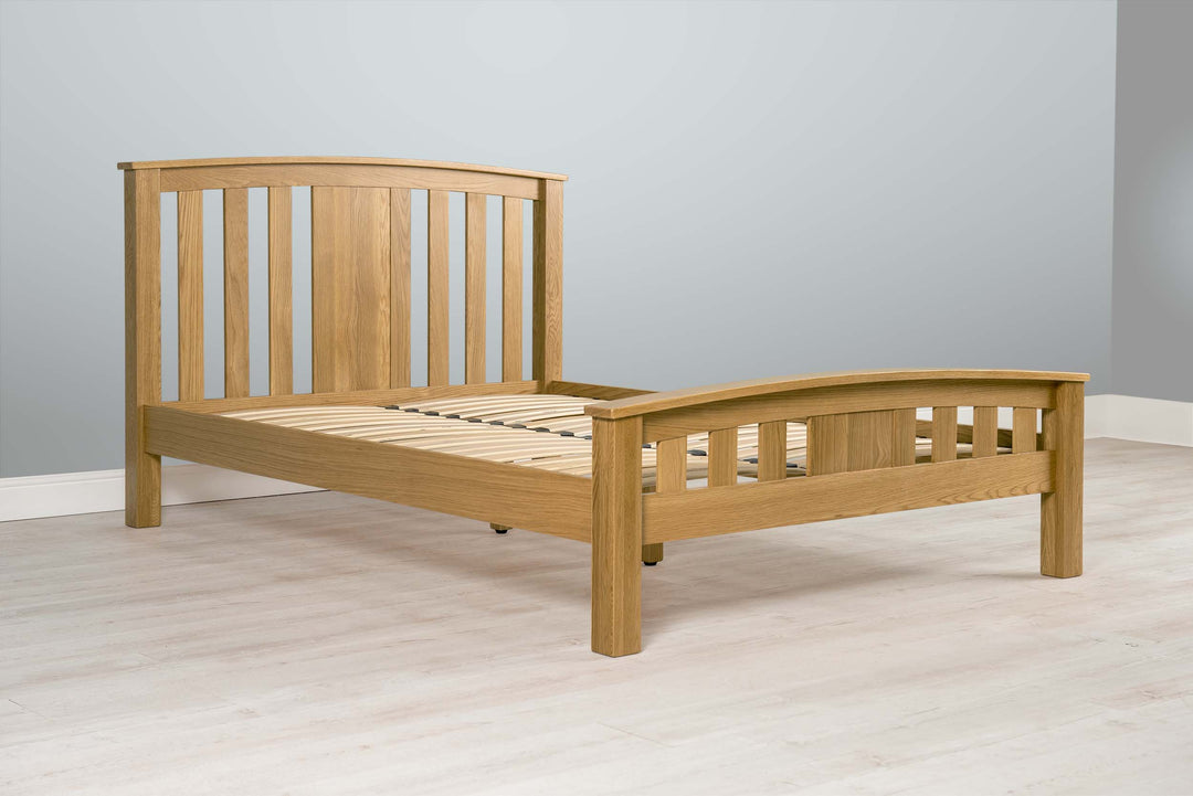 Royal Ascot Solid Natural Oak Bed Frame - 4ft6 Double - The Oak Bed Store