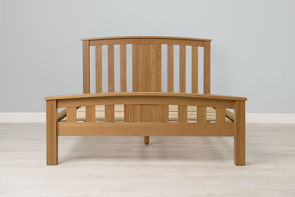 Royal Ascot Solid Natural Oak Bed Frame - 4ft6 Double - The Oak Bed Store