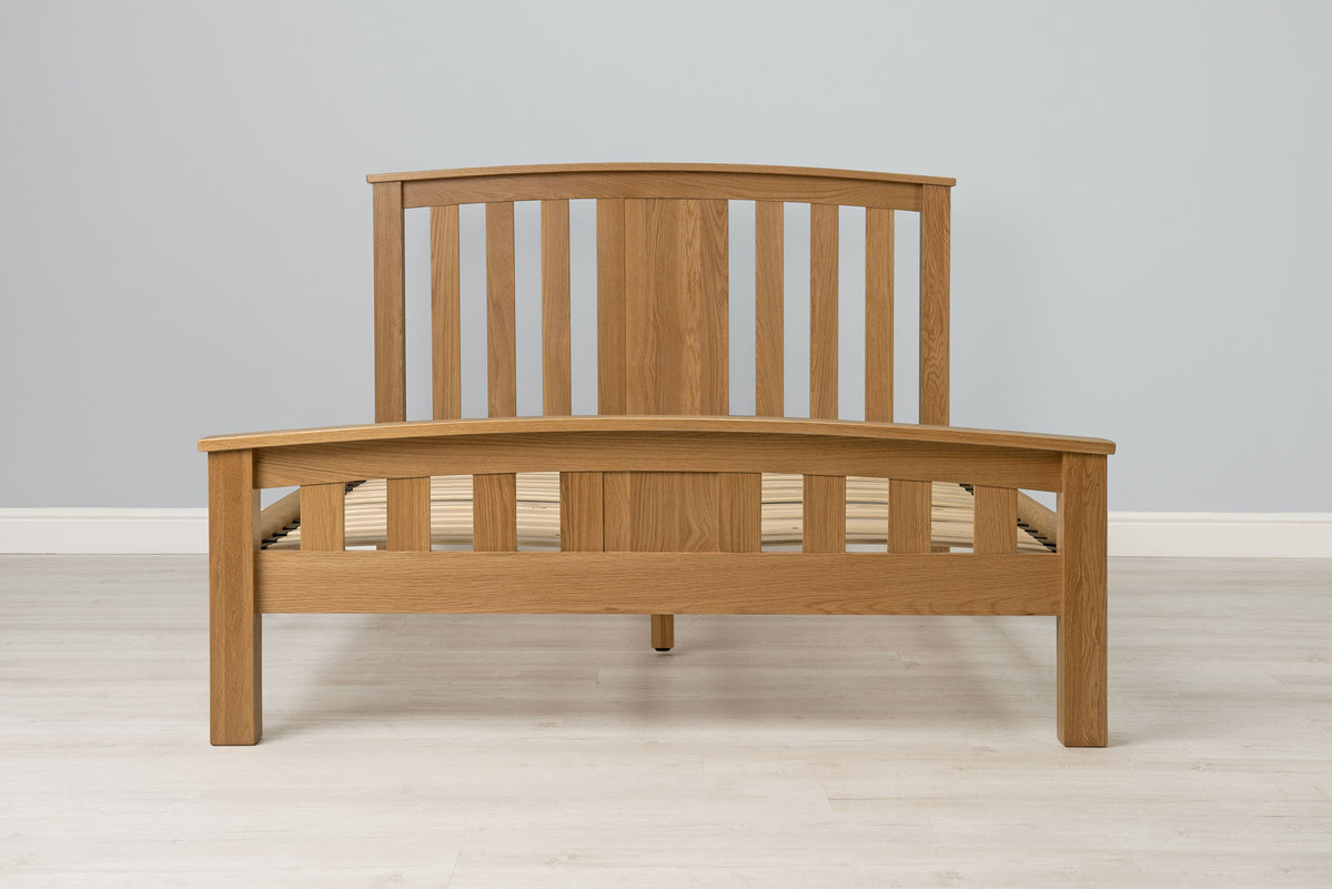 Royal Ascot Solid Natural Oak Bed Frame - 4ft6 Double - The Oak Bed Store