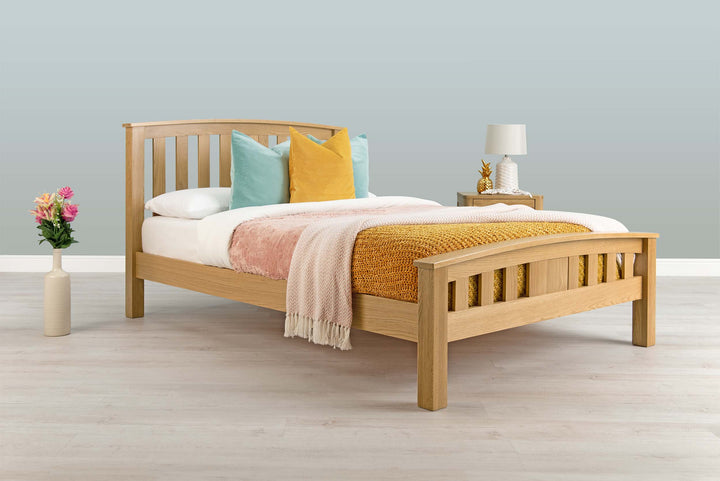 Royal Ascot Solid Natural Oak Bed Frame - 4ft6 Double - The Oak Bed Store