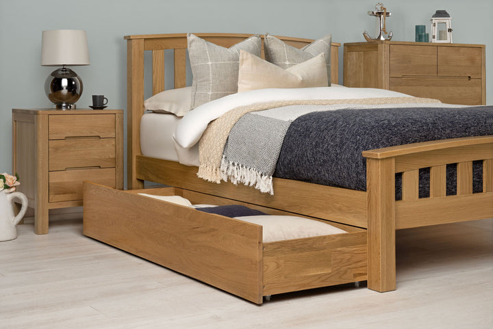 Royal Ascot Solid Natural Oak Bed Frame - 5ft King Size - The Oak Bed Store