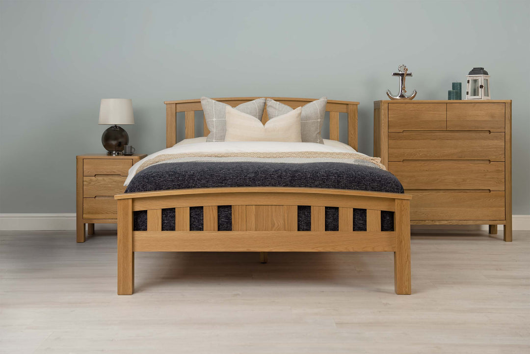 Royal Ascot Solid Natural Oak Bed Frame - 6ft Super King - The Oak Bed Store