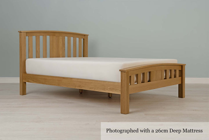 Royal Ascot Solid Natural Oak Bed Frame - 6ft Super King - The Oak Bed Store