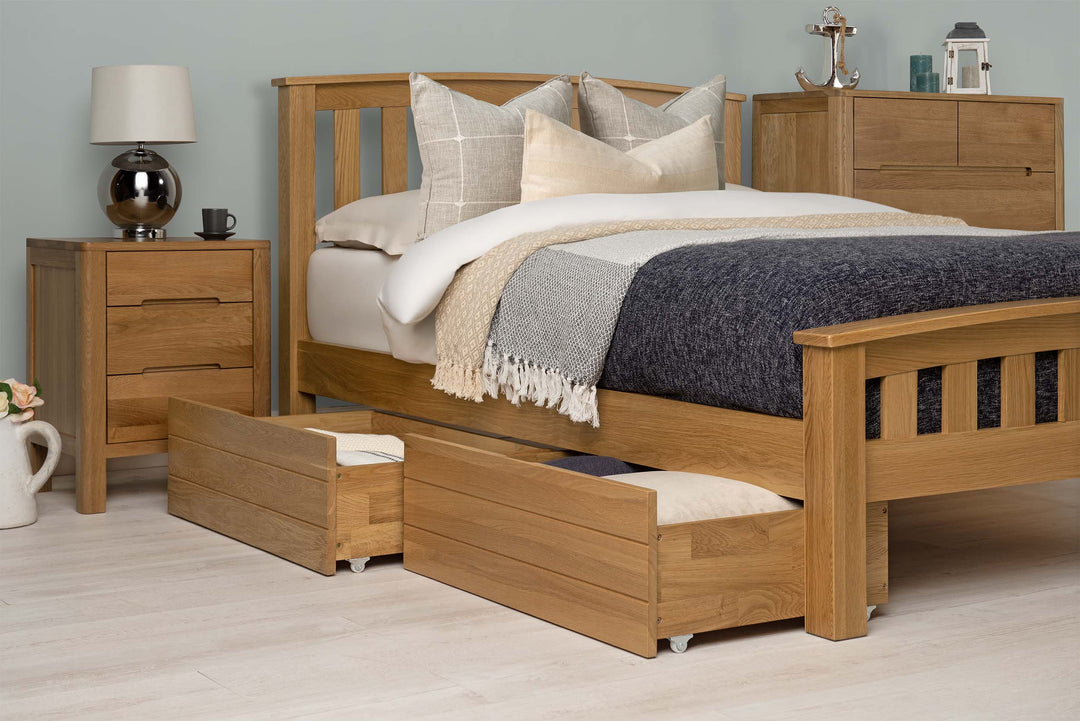 Royal Ascot Solid Natural Oak Bed Frame - 6ft Super King - The Oak Bed Store