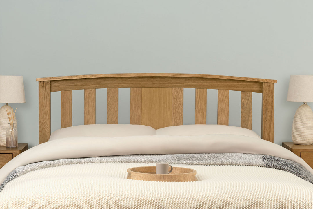 Royal Ascot Solid Natural Oak Storage Bed Frame - 4ft6 Double - The Oak Bed Store