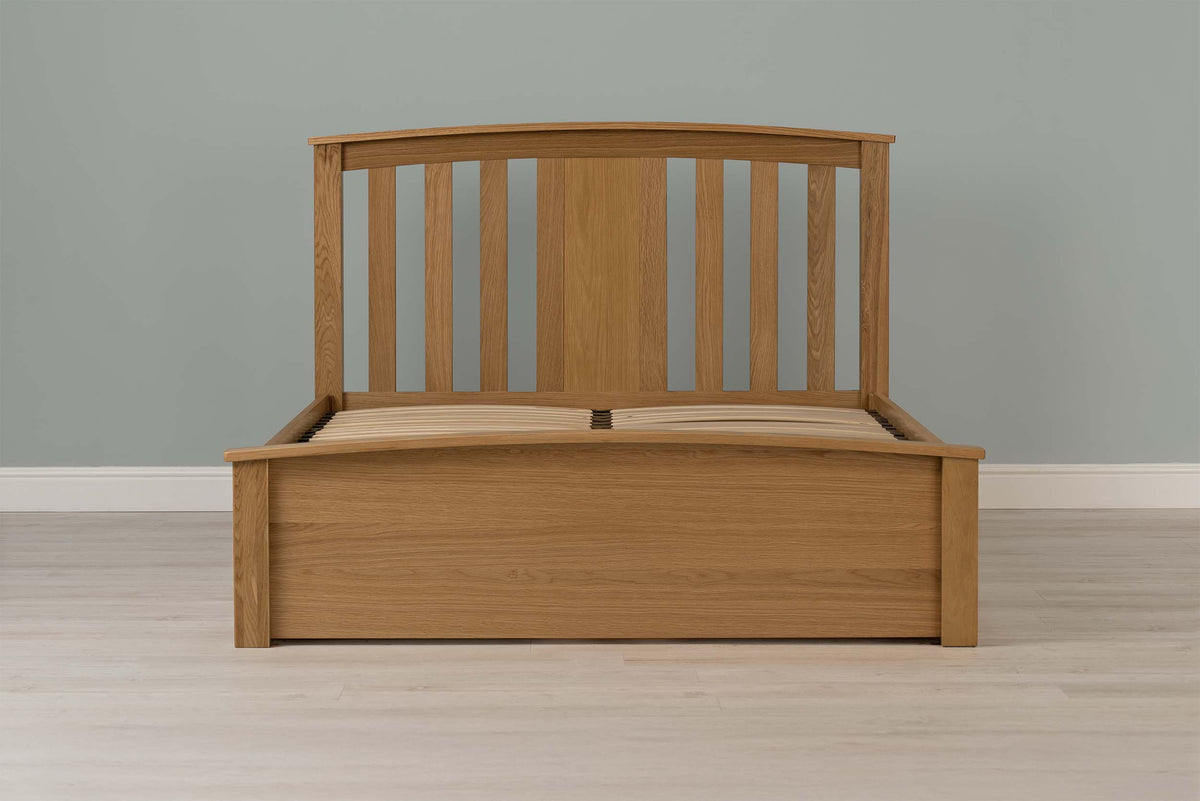 Royal Ascot Solid Natural Oak Storage Bed Frame - 6ft Super King - The Oak Bed Store