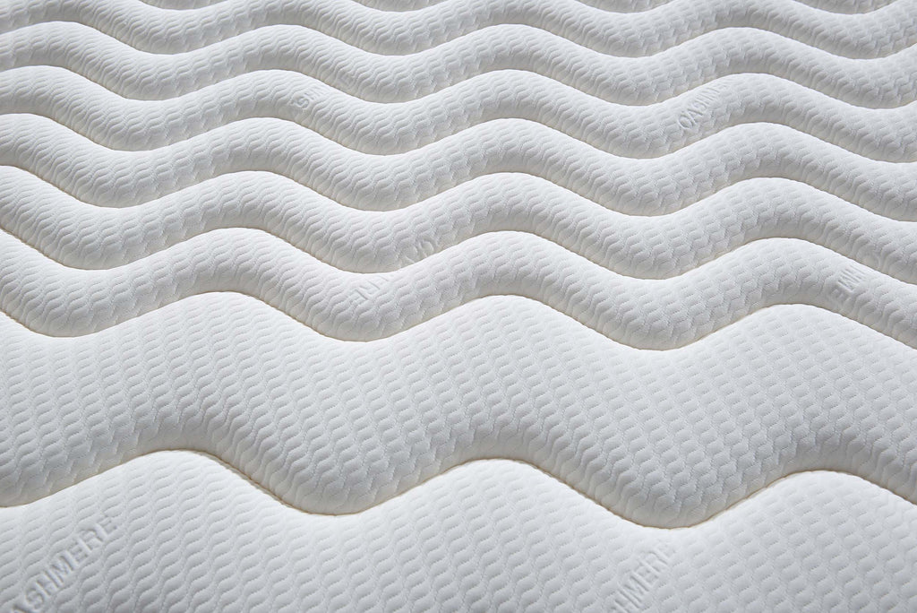 The Flow Drift Hybrid 2000 mattress top surface with quilted euro top and soft touch fabric