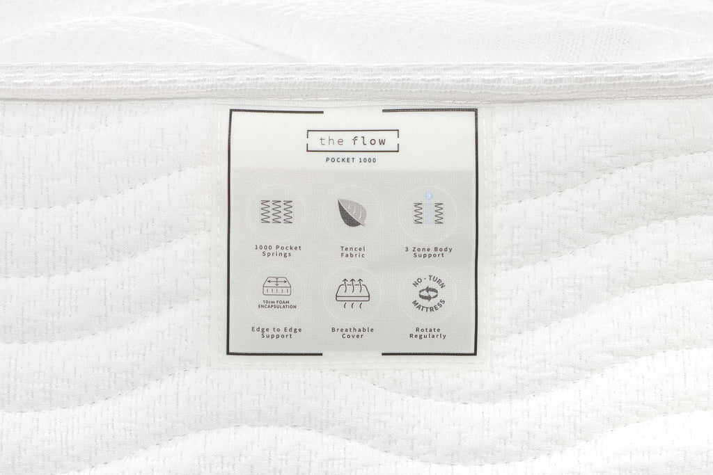 The Flow Pocket 1000 Mattress - 3ft Single - The Oak Bed Store